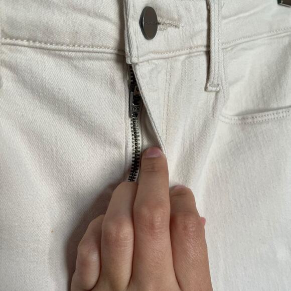 Sanctuary Connector Kick Flared Crop Jeans Salt Cream Ecru Bootcut Pants Size 28 - Picture 5 of 11